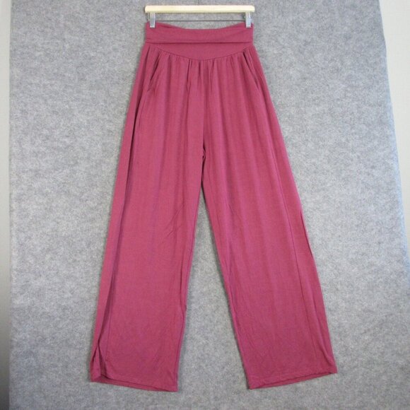 Quince Pants - Quince Women's French Terry Modal Wide Leg Pants Smocked Waist Rose Medium 502